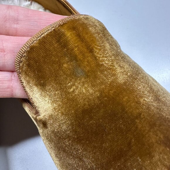 Birdies Starling Slipper Flat in Amber Velvet Faux Fur Lined Womens Size 9 - Picture 10 of 11